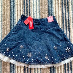 NWT girls denim skirt